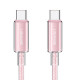 Дата кабель USAMS US-SJ660 Type-C to Type-C PD100W Cloud Series (1.2m) Pink - фото