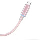 Дата кабель USAMS US-SJ660 Type-C to Type-C PD100W Cloud Series (1.2m) Pink - фото