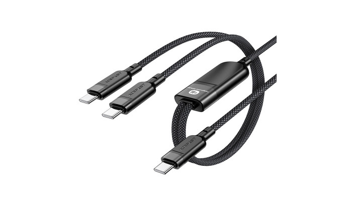 Дата кабель Acefast C5-11 USB-C to 2xUSB-C 100W (1.2m) Black - фото