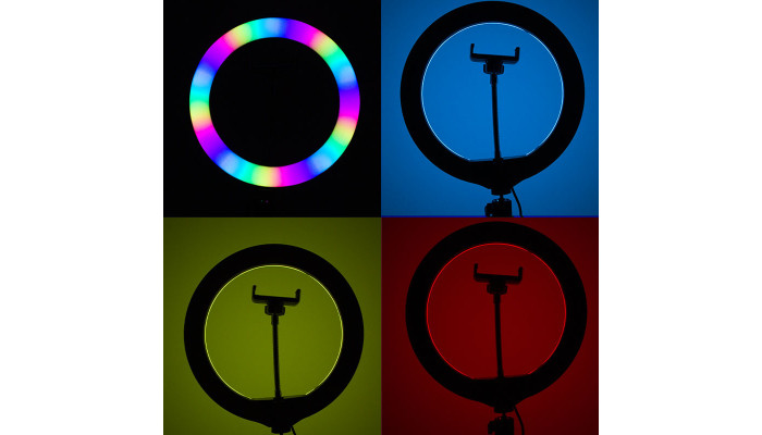 Кольцевая светодиодная LED лампа RGB Arc Ring 10