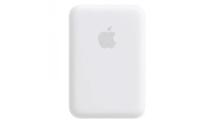 Внешний аккумулятор Power Bank MagSafe Battery с Беспроводное зарядное устройство 1460 mAh for Apple (АА) (box) White - фото