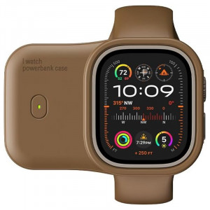 Портативний ЗП Charging Soft Case for Apple Watch 49mm 1200 mAh Brown