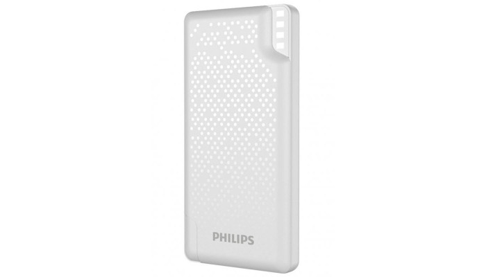 Зовнішній акумулятор Powerbank Philips Display 10000 mAh 12W (DLP2010N/62) Білий - фото