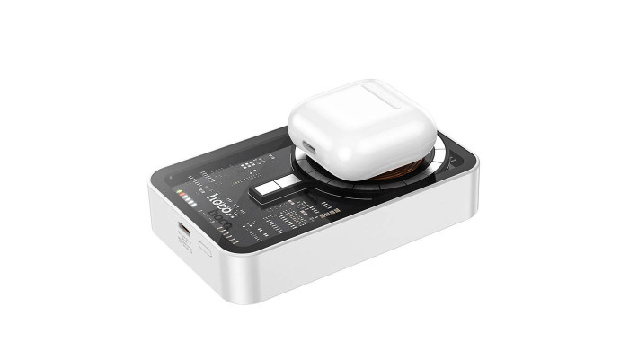 Зовнішній акумулятор Power Bank Hoco Q10A Transparent PD20W з БЗП 10 000 mAh White - фото