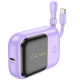 Зовнішній акумулятор Power Bank Hoco Q20 Fountain 22.5W+PD20W 10000 mAh Purple - фото
