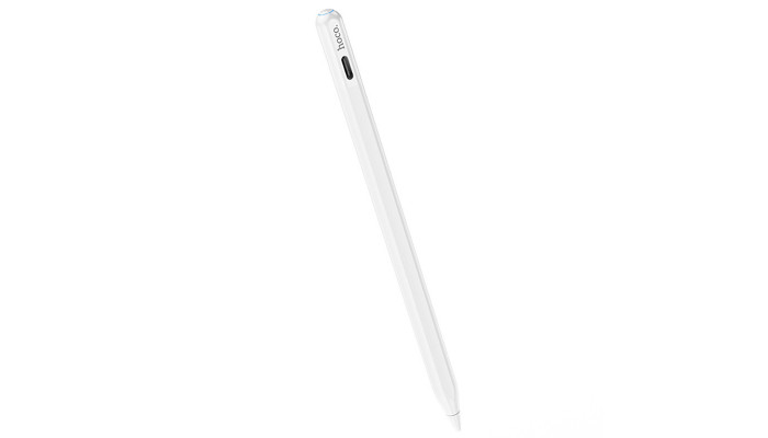 Стилус Hoco GM112 Intelligent anti-lost active capacitive pen with digital display for iP White - фото