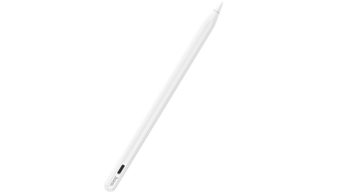 Стилус Hoco GM112 Intelligent anti-lost active capacitive pen with digital display for iP White - фото