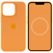 Чохол Silicone case (AAA) full with Magsafe and Animation для Apple iPhone 13 Pro (6.1") Помаранчевий / Marigold