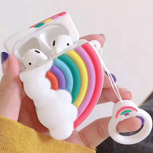 Силиконовый футляр Fairy Tale series для наушников AirPods 1/2 Rainbow