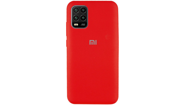 Чехол Silicone Cover Full Protective (AA) для Xiaomi Mi 10 Lite Красный / Red - фото