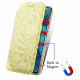 Шкіряний чохол книжка GETMAN Mandala (PU) для Samsung Galaxy A72 4G / A72 5G Жовтий - фото