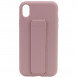 Чохол Silicone Case Hand Holder для Apple iPhone XS Max (6.5") Рожевий / Pink Sand