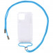 Чохол TPU Crossbody Transparent для Apple iPhone 12 Pro Max (6.7") Блакитний