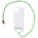 Чохол TPU Crossbody Transparent для Apple iPhone 12 Pro Max (6.7") М'ятний