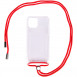 Чохол TPU Crossbody Transparent для Apple iPhone 12 Pro Max (6.7") Червоний