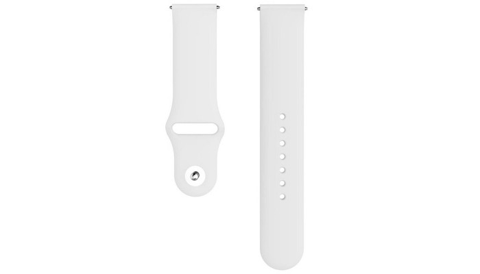 Силиконовый ремешок Sport для Smart Watch 20mm Белый / White - фото