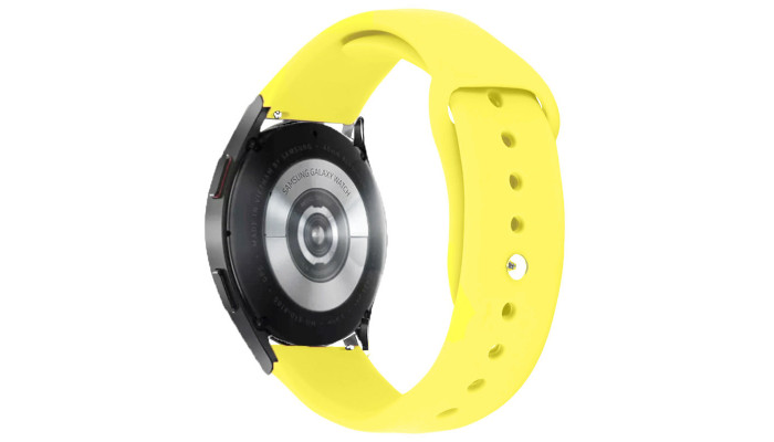 Силиконовый ремешок Sport для Smart Watch 20mm Желтый / Bright Yellow - фото