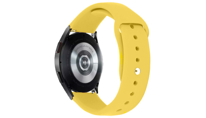 Силиконовый ремешок Sport для Smart Watch 20mm Желтый / Yellow - фото