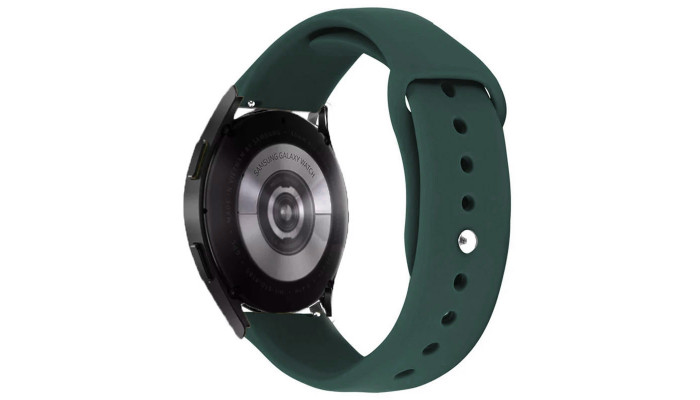 Силіконовий ремінець Sport для Smart Watch 20mm Зелений / Forest green - фото