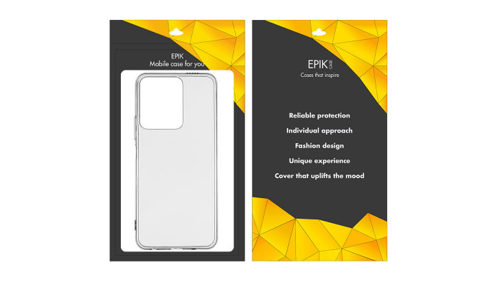 TPU чохол Epic Transparent 1,5mm для Xiaomi Poco X5 Pro 5G / Redmi Note 12 Pro 5G Безбарвний (прозорий) - фото