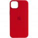 Чехол Silicone case (AAA) full with Magsafe для Apple iPhone 12 Pro / 12 (6.1") Красный / Red