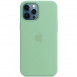 Чохол Silicone case (AAA) full with Magsafe для Apple iPhone 12 Pro Max (6.7") Зелений / Pistachio