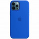 Чохол Silicone case (AAA) full with Magsafe для Apple iPhone 12 Pro Max (6.7") Синій / Capri Blue