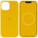 Чехол Silicone case (AAA) full with Magsafe and Animation для Apple iPhone 12 Pro / 12 (6.1") Желтый / Sunflower