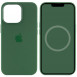 Чехол Silicone case (AAA) full with Magsafe and Animation для Apple iPhone 13 Pro Max (6.7") Зеленый / Clover
