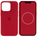 Чехол Silicone case (AAA) full with Magsafe and Animation для Apple iPhone 13 Pro Max (6.7") Красный / Red