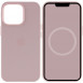 Чехол Silicone case (AAA) full with Magsafe and Animation для Apple iPhone 13 Pro Max (6.7") Розовый / Chalk Pink