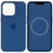 Чехол Silicone case (AAA) full with Magsafe and Animation для Apple iPhone 13 Pro Max (6.7") Синий / Blue Jay