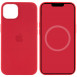 Чехол Silicone case (AAA) full with Magsafe and Animation для Apple iPhone 13 (6.1") Красный / Red