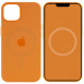 Чехол Silicone case (AAA) full with Magsafe and Animation для Apple iPhone 13 (6.1") Оранжевый / Marigold