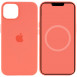 Чехол Silicone case (AAA) full with Magsafe and Animation для Apple iPhone 13 (6.1") Розовый / Pink Pomelo