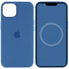 Чехол Silicone case (AAA) full with Magsafe and Animation для Apple iPhone 13 (6.1") Синий / Blue Jay