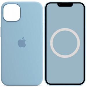 Чехол Silicone case (AAA) full with Magsafe and Animation для Apple iPhone 13 (6.1