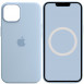 Чохол Silicone case (AAA) full with Magsafe and Animation для Apple iPhone 14 (6.1") Блакитний / Sky