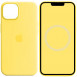 Чехол Silicone case (AAA) full with Magsafe and Animation для Apple iPhone 14 (6.1") Желтый / Canary Yellow