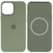 Чохол Silicone case (AAA) full with Magsafe and Animation для Apple iPhone 15 (6.1") Зелений / Cypress