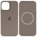 Чохол Silicone case (AAA) full with Magsafe and Animation для Apple iPhone 15 (6.1") Коричневий / Clay