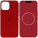 Чехол Silicone case (AAA) full with Magsafe and Animation для Apple iPhone 15 (6.1") Красный / Guava