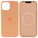 Чохол Silicone case (AAA) full with Magsafe and Animation для Apple iPhone 15 (6.1") Помаранчевий / Orange Sorbet