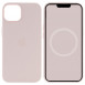 Чехол Silicone case (AAA) full with Magsafe and Animation для Apple iPhone 15 (6.1") Розовый / Light pink