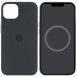 Чохол Silicone case (AAA) full with Magsafe and Animation для Apple iPhone 15 (6.1") Чорний / Black