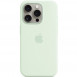 Чехол Silicone case (AAA) full with Magsafe and Animation для Apple iPhone 15 Pro (6.1") Мятный / Soft Mint