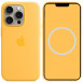 Чехол Silicone case (AAA) full with Magsafe and Animation для Apple iPhone 15 Pro (6.1") Желтый / Sunshine