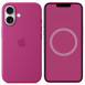 Чехол Silicone case (AAA) full with Magsafe and Animation для Apple iPhone 16 Plus (6.7") Fuchsia