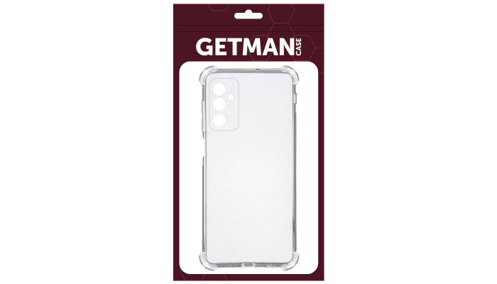 TPU чехол GETMAN Ease logo усиленные углы для Samsung Galaxy M23 5G / M13 4G Бесцветный (прозрачный) - фото