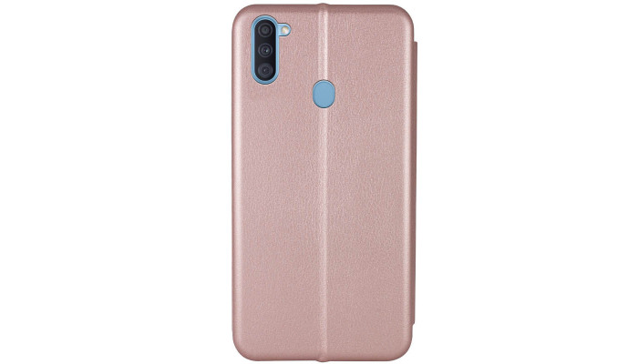 Кожаный чехол (книжка) Classy для Samsung Galaxy A11 Rose Gold - фото